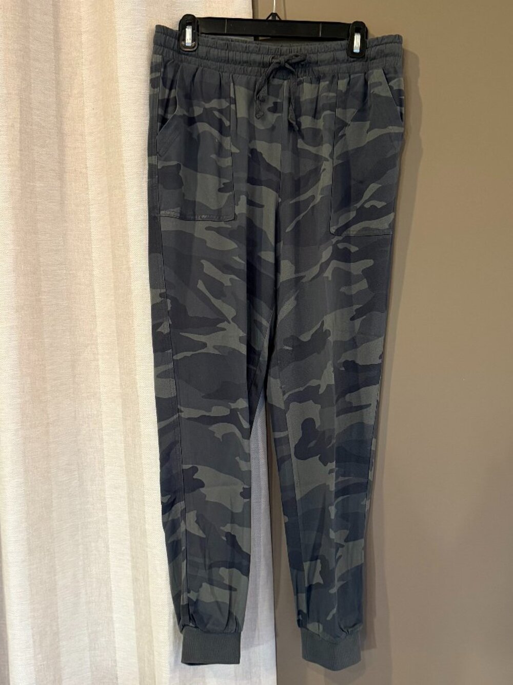 Splendid Camo Joggers Women's Pants Green Gray High Waisted, Size Medium